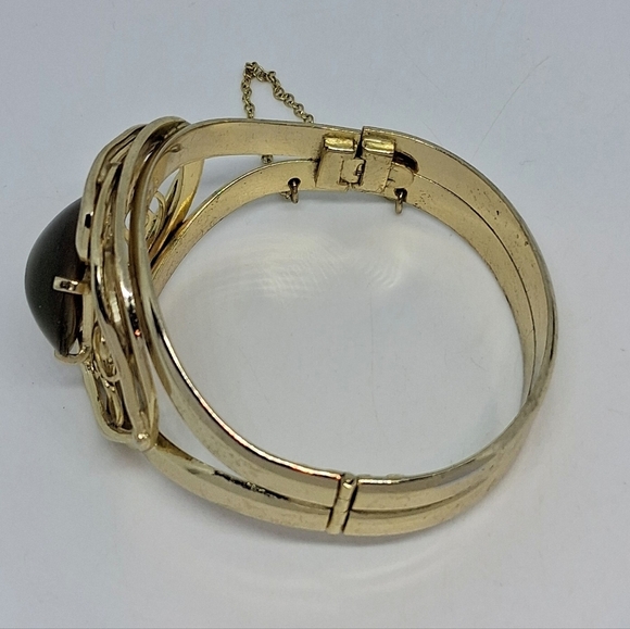 * Vintage Whiting & Davis Green Art Glass Necklace Bracelet Earrings Parure Set - Picture 7 of 11